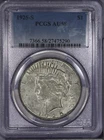 1925-S Peace Dollar $1 PCGS AU58 - Super original!