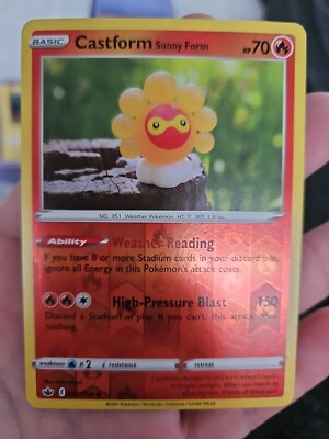 Reverse Holo Castform Sunny Form 022/198 Chilling Reign Pokemon PACK FRESH