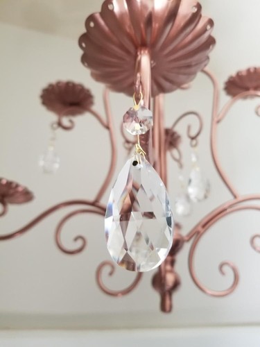 15 Pcs Clear Teardrop Crystal Pendants for Chandelier, Hanging Crystal Prisms wi - Picture 5 of 7