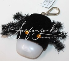 Bath Body Works Pocketbac Hand Sanitizer Gel Holder Black Fuzzy Spider Clip On