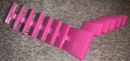 Barbie Size Doll House Replacement Pink Wood Steps ~ Stairway - Picture 2 of 2