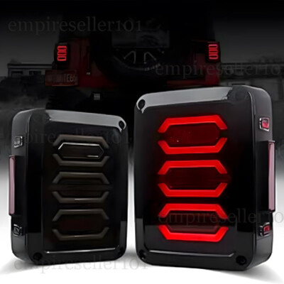 New LED Tail Lights Rear Stop Lamps Clear Len for Jeep Wrangler JK JKU 2007-2017