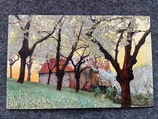 A House in the Country Vintage Postcard