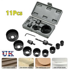 11Pcs HOLE SAW CUTTER SET 19-64MM Wood Round/Circular Drill Cutting Kit + Case