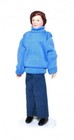Dollhouse Modern Man in Blue Jumper Porcelain Dad 1:12 People