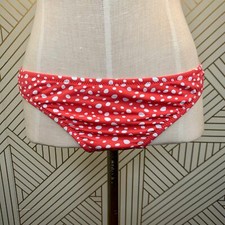 NWT Free People x Rhythm Zanzibar Cheeky Bikini Bottom Red Polka Dot Size XL