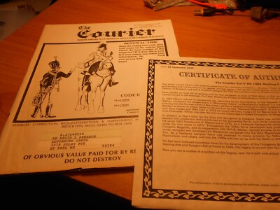 The Courier Miniature Gaming Magazine Vol V #6 1984 Dave Arneson Copy with COA!