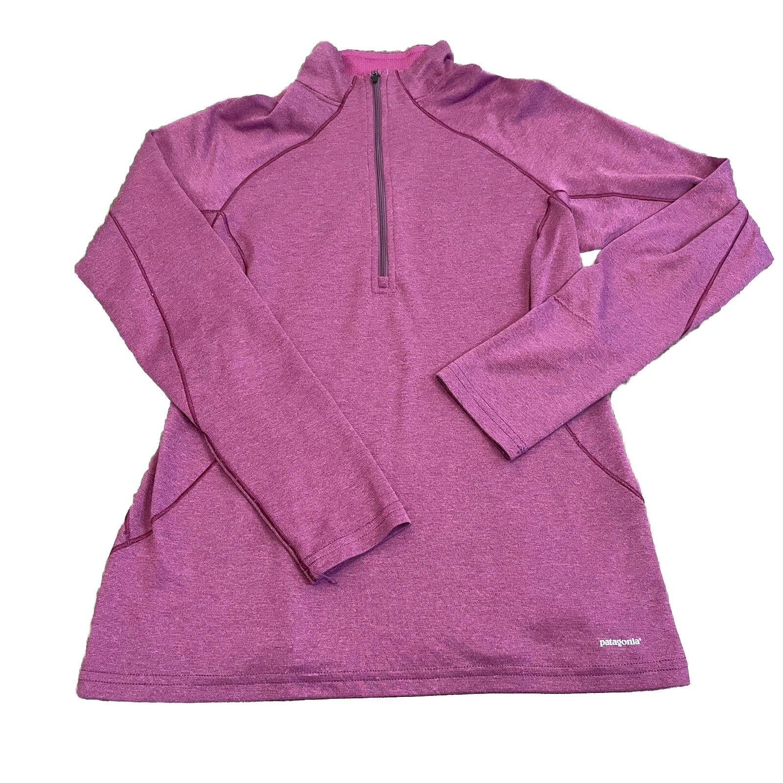 Patagonia Capilene Midweight 3 Women’s Small 1/4 Zip Base Layer Top Shirt Purple