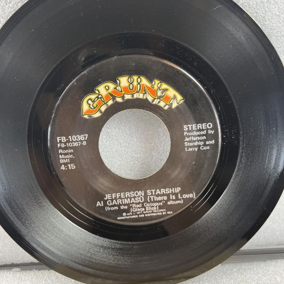 JEFFERSON STARSHIP Miracles/Al Garimasu GRUNT Records 45 7" 1975 Pop Rock Foto 3 de 4