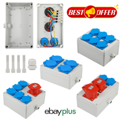 BAUSTROMVERTEILER WANDVERTEILER KOMPLETT CE 32A 16A 230V MIT BALS DOSE CE～