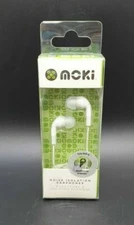 Moki Brand White Noise Isolation Earphones Ear Buds Headphones Ear phone Headset