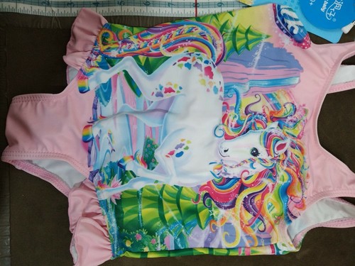 Unicorn Swimwear Swimsuit One Piece Childrens Beachwear Bathing Suits and cap 2T - 第 3/5 張圖片