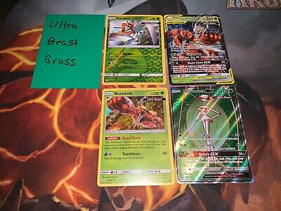 Pokemon Complete Deck - Grass Ultra Beast - Pheromosa & Buzzwole GX, Kartana