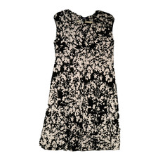 Chaps Black and White Dress Womens Size XL Empire Waist Ruched Bust Sleeveless