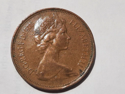 1971 New Pence Elizabeth II Coin