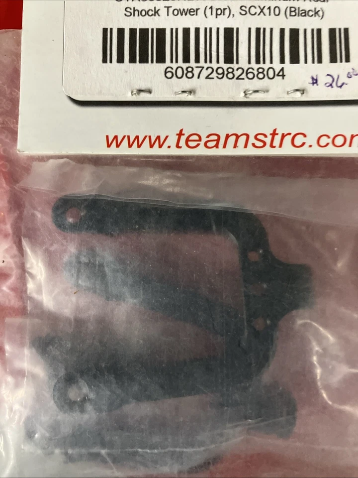 STRC Aluminum Rear Shock Tower Black SCX10 (2) STA80025RBK - Image 3 of 4