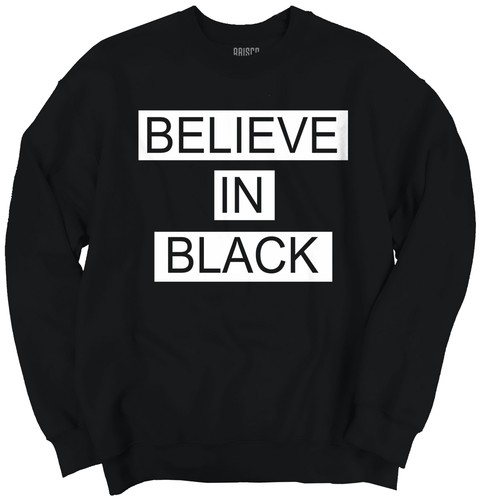 Love Black Style Trendy Classic Fashion Gift Womens Long Sleeve Crew Sweatshirt - Picture 9 of 9