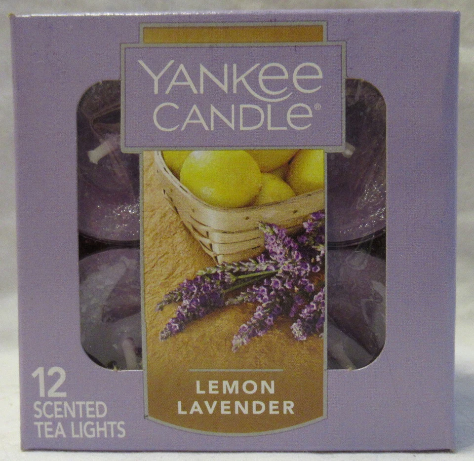 Yankee Candle 12 velas de té perfumadas T/L caja LIMÓN LAVANDA Foto 2 de 3