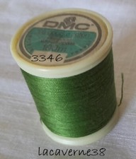 Bobine de fil a coudre DMC coton 100m tissu épais vert 3346 couture main/machine