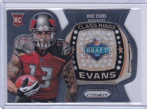 2014 PANINI PRIZM CR6 MIKE EVANS CLASS RINGS ROOKIE DIE-CUT TAMPA BAY BUCCANEERS - 第 1/2 張圖片