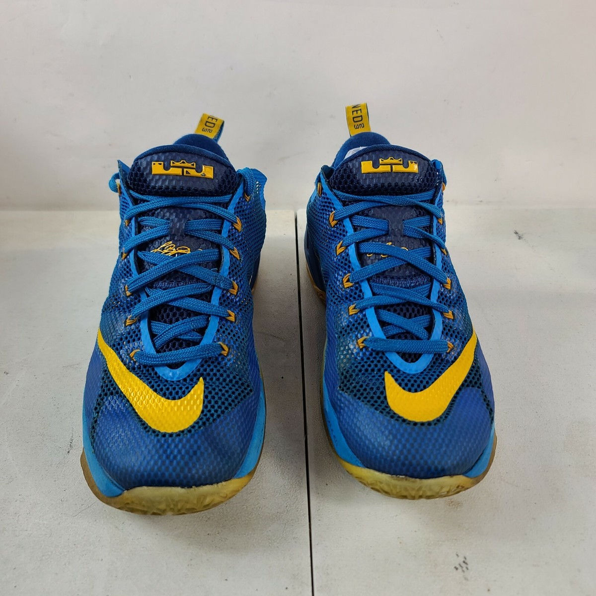Nike LeBron James 12 XII Low Entourage 724557 484 Blue Gold