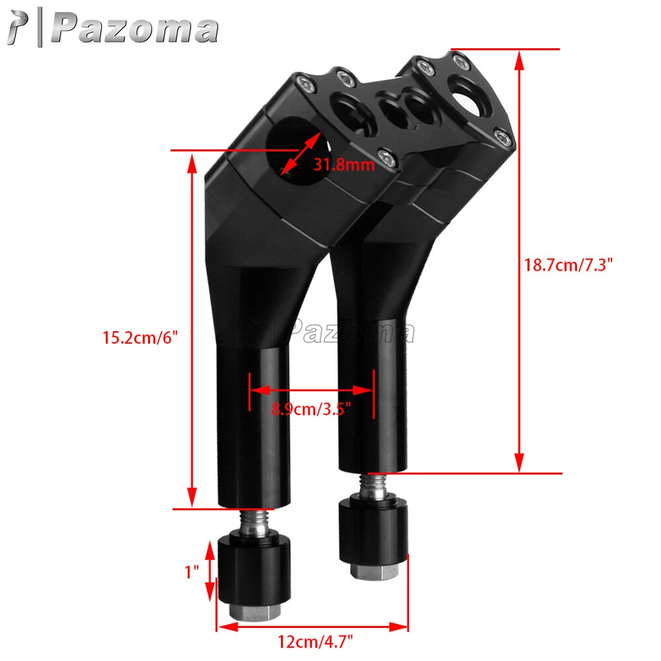 Club Style Handlebar 6" + 1" Riser Straight Handlebar Fits Harley Sportster — 第 2/4 张图片