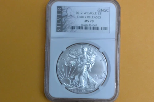 2012 W (BURNISHED) NGC MS70 SILVER EAGLE EARLY RELEASES