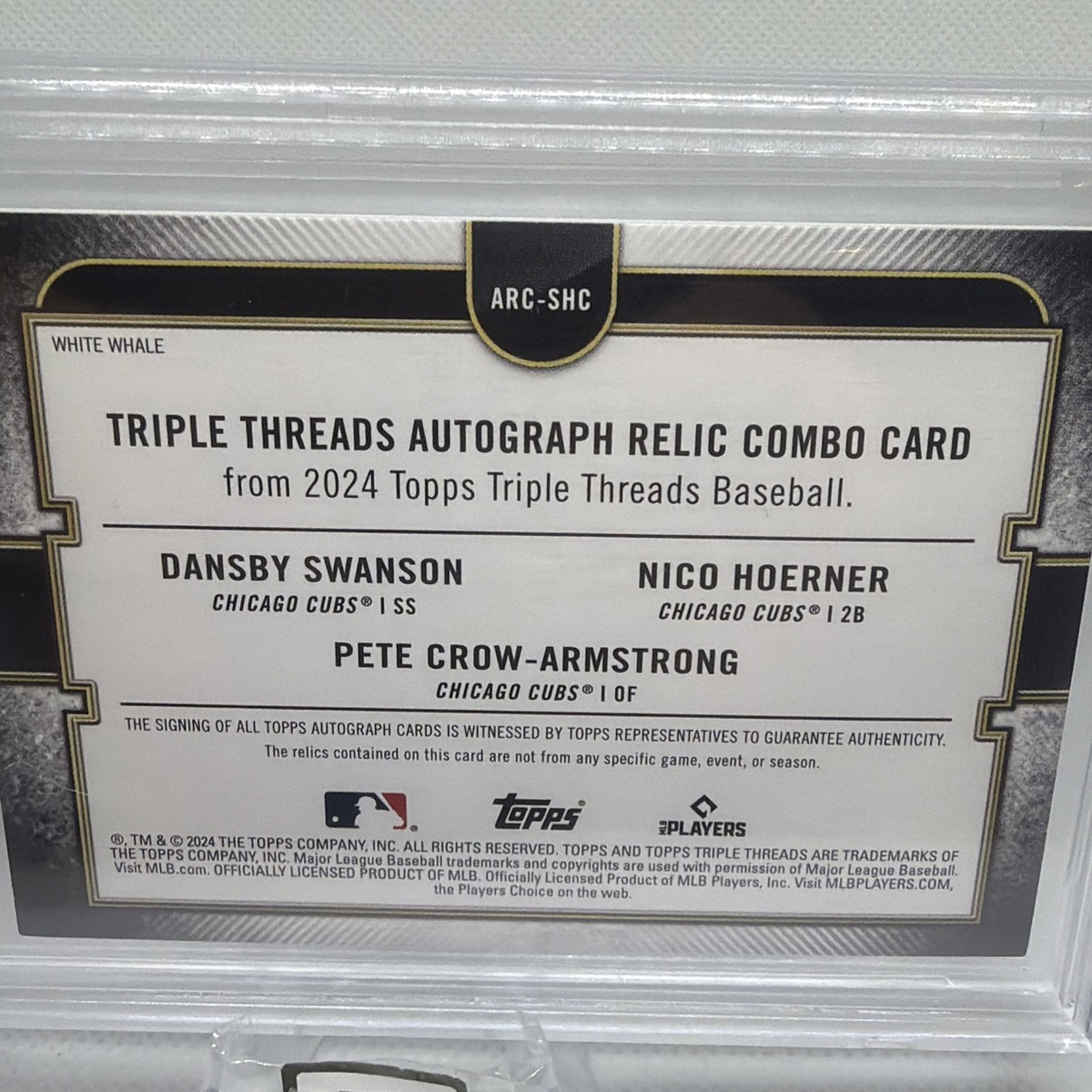 2024 Topps Triple Threads - Autograph Relic Combos Dansby Swanson