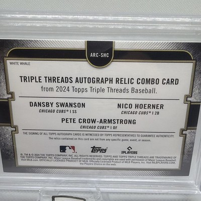 2024 Topps Triple Threads - Autograph Relic Combos Dansby Swanson