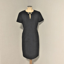 TORY BURCH ~ NAVY BLUE Short Sleeve DRESS w/Pockets Sz 6