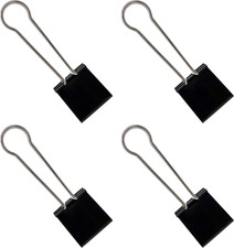 Binder Clips Super Extra Large 2-1/3In Black 4-Pack 