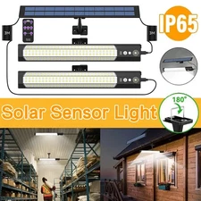 Solar Power Double Head LED Pendant Light Garage Shop Lamp Shed Barn Gazebo Yard