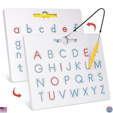 Double Sided Magnetic Letter Board - 2 in 1 Alphabet Tracing Toy for Toddlers