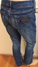 Wrangler Retro Men Pant 33x32 33x30.5 Slim Boot Blue Jean 99 Cotton WLT77LY