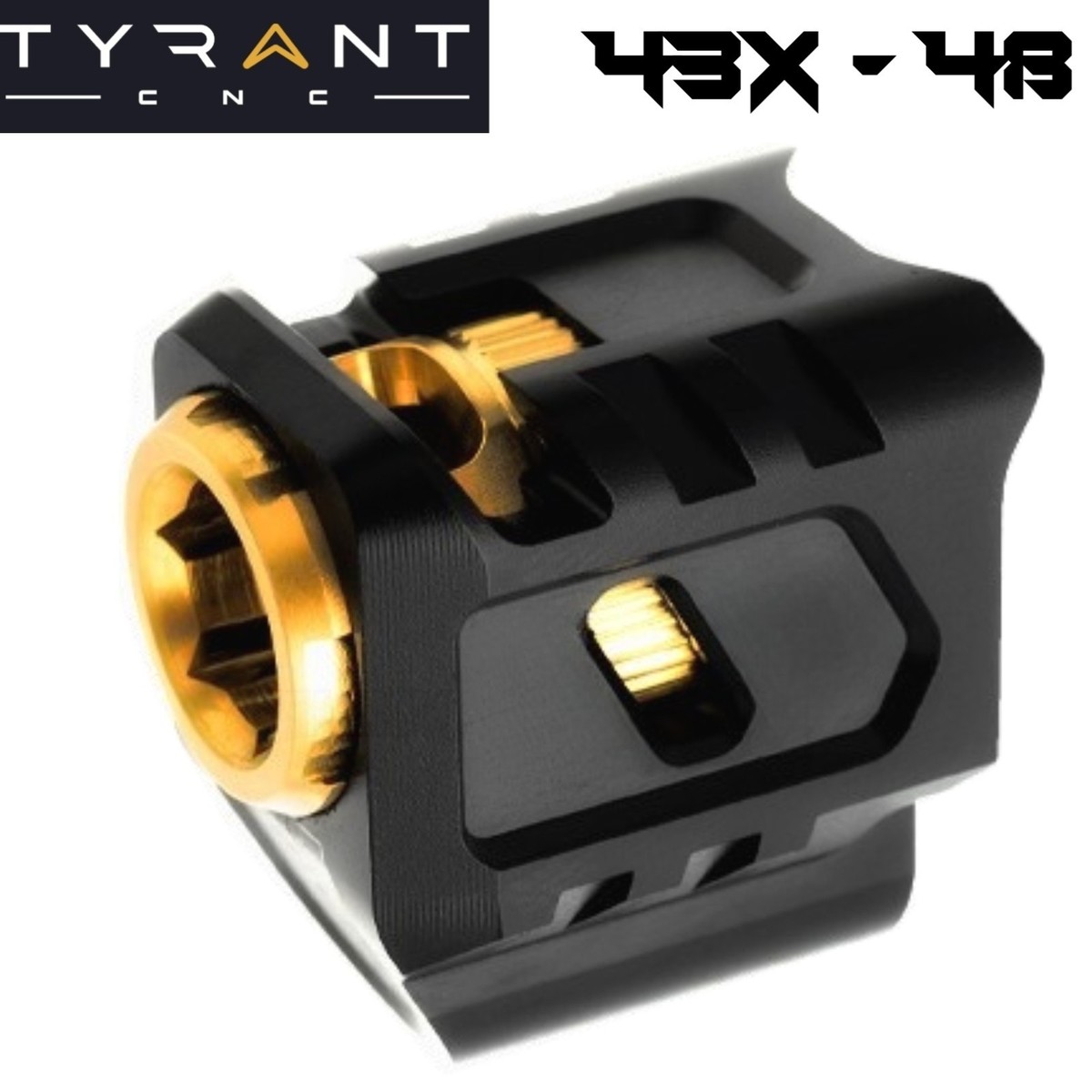 Tyrant Designs T-comp Compensator for 9mm GLOCK 43 43x 48 Black