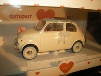 1:18 Norev Fiat 500 L 1968 Ivory Wedding Gift In Ovp