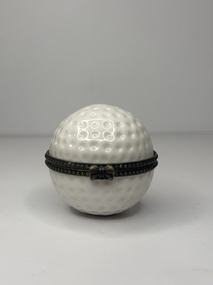 VTG Golf Ball PHB Porcelain Hinged Trinket Box Midwest of Cannon Falls