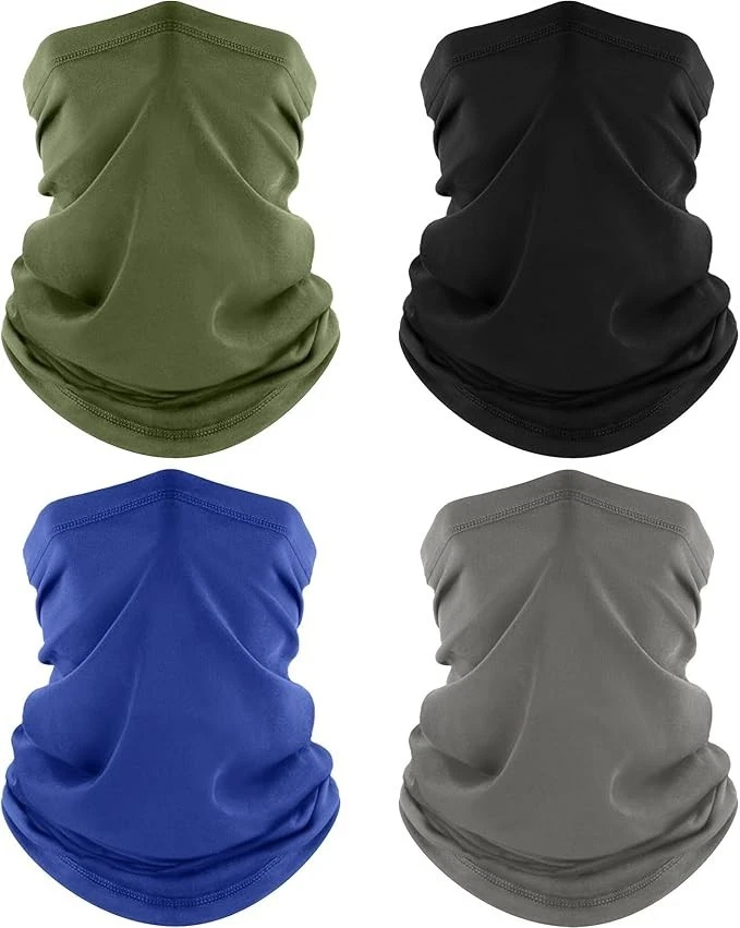 ROXUN 4 Pack Neck Gaiter Cooling Breathable Face Mask UV Protection Scarf Hik...