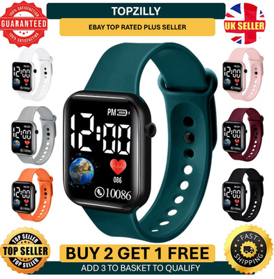 Sport LED Digital Bildschirm Armbanduhr für Männer Frauen Unisex Jungen Mädchen Kinder Geschenk