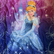 Y2K Cinderella Toddler Bed Quilt Set Reversible Disney