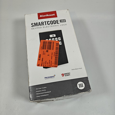 New Kwikset Smartcode 260 Keypad Electronic Door Lock Deadbolt Matte Black