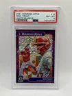 POP 1 Mike Trout 2021 WHITE SPARKLE SSP Diamond King Optic Los Angeles Angels