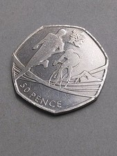 2011 -50p Fifty Pence - Triathlon - Olympic Coin – Circulated,London Games*T9