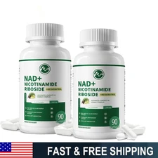 2Pack NAD+ 500Mg Supplement for Anti-Aging, Energy,focus / Nicotinamide 180Ct