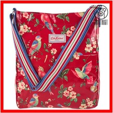 Cath Kidston Shoulder Bag Crossbody Messenger Floral Garden Birds Oilcloth CR49