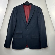 M&S Limited Edition Blazer Navy Nadelstreifen 38R Skinny Fit Stretch Jacke