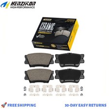 Premium Rear Ceramic Brake Pad Set w/Hardware for Toyota RAV4 2006-2018