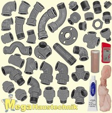 Temperguss Fittings verzinkt Verschraubung Schraub Fittinge Rohr Leitung Gewinde