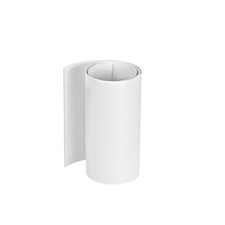 Tubo termorretráctil de PVC 75 mm ancho plano envoltura para tres 1 metro blanco