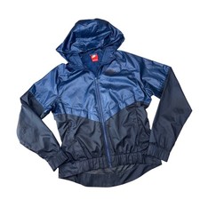 Nike Windrunner Hooded Windbreaker Jacket Blue Two Tone Ripstop Womens Small